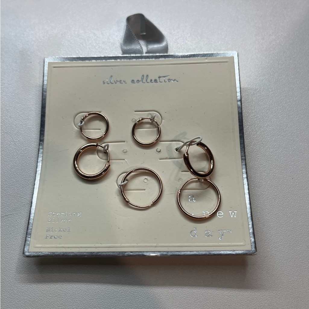 A New Day Silver Collection Hoop Earrings - Rose Gold 7$